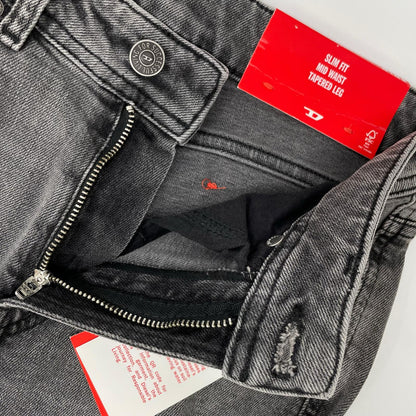 DIESEL ディーゼル 2004 PANTALONI グレー ストレッチ スリム テーパード ジーンズ ボトムス