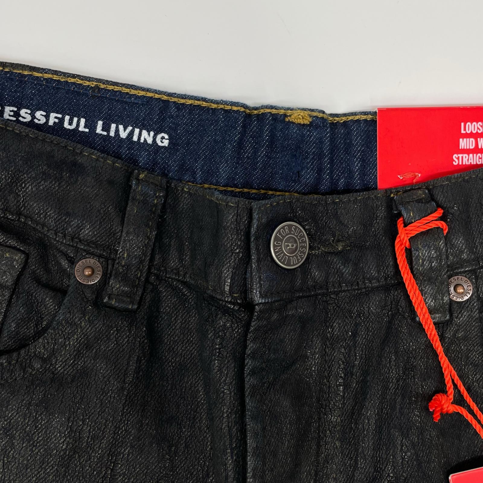 DIESEL ディーゼル J00808 KXBNA ブラック コーティング加工デニム ボトムス