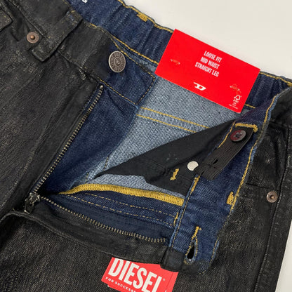 DIESEL ディーゼル J00808 KXBNA ブラック コーティング加工デニム ボトムス