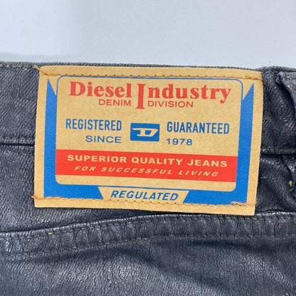DIESEL ディーゼル J00808 KXBNA ブラック コーティング加工デニム ボトムス