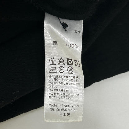 mizuiro ind ミズイロ インド ブラック コットン クルーネック ビッグシルエット ショートスリーブカットソー トップス