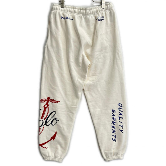 POLObyRalphLauren ポロラルフローレン アイボリー ノーティカルロゴ スウェットパンツ ボトムス