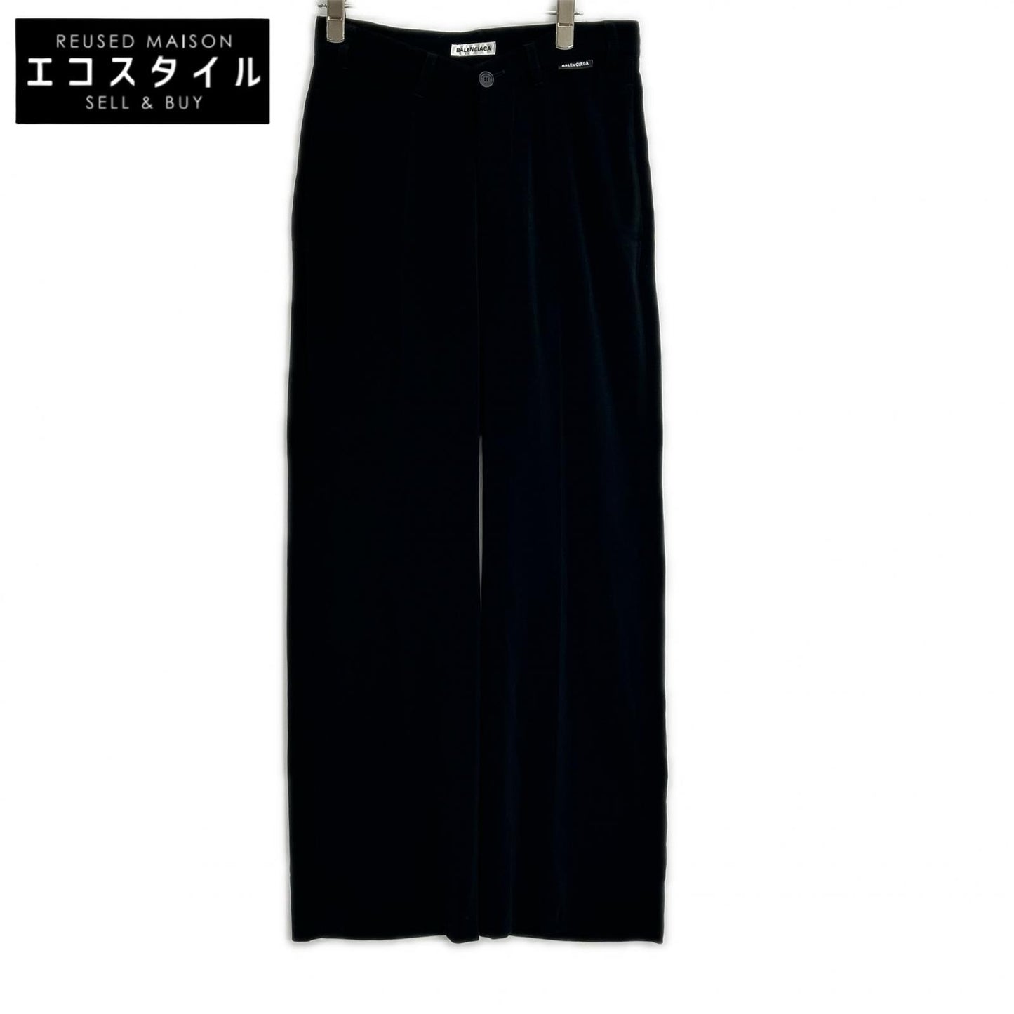 BALENCIAGA バレンシアガ 18SS 571621 ブラック タックパンツ ボトムス