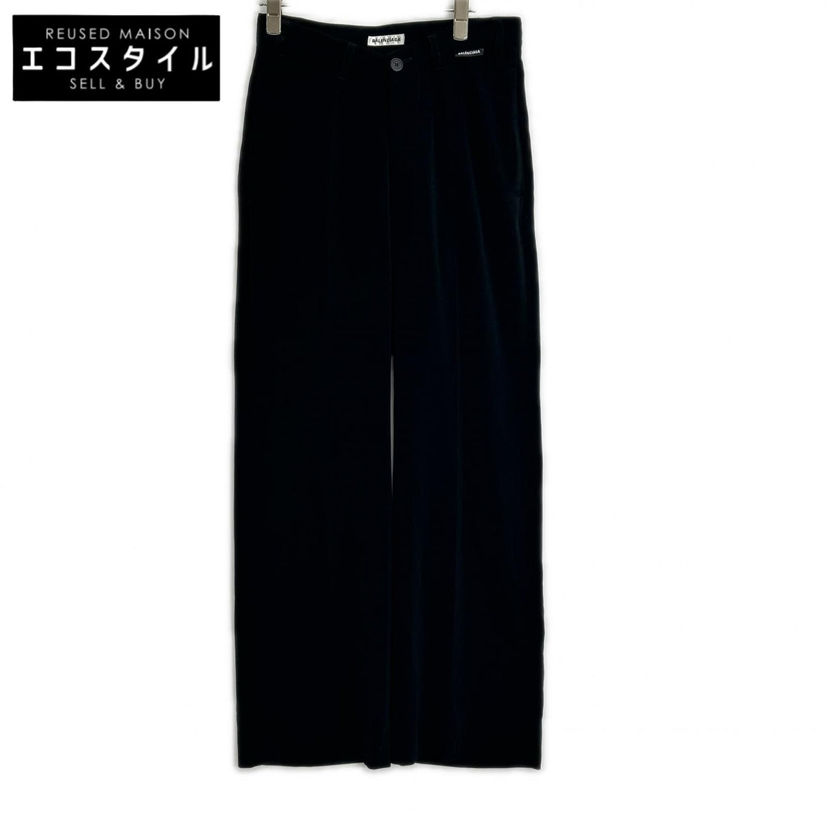 BALENCIAGA バレンシアガ 18SS 571621 ブラック タックパンツ ボトムス