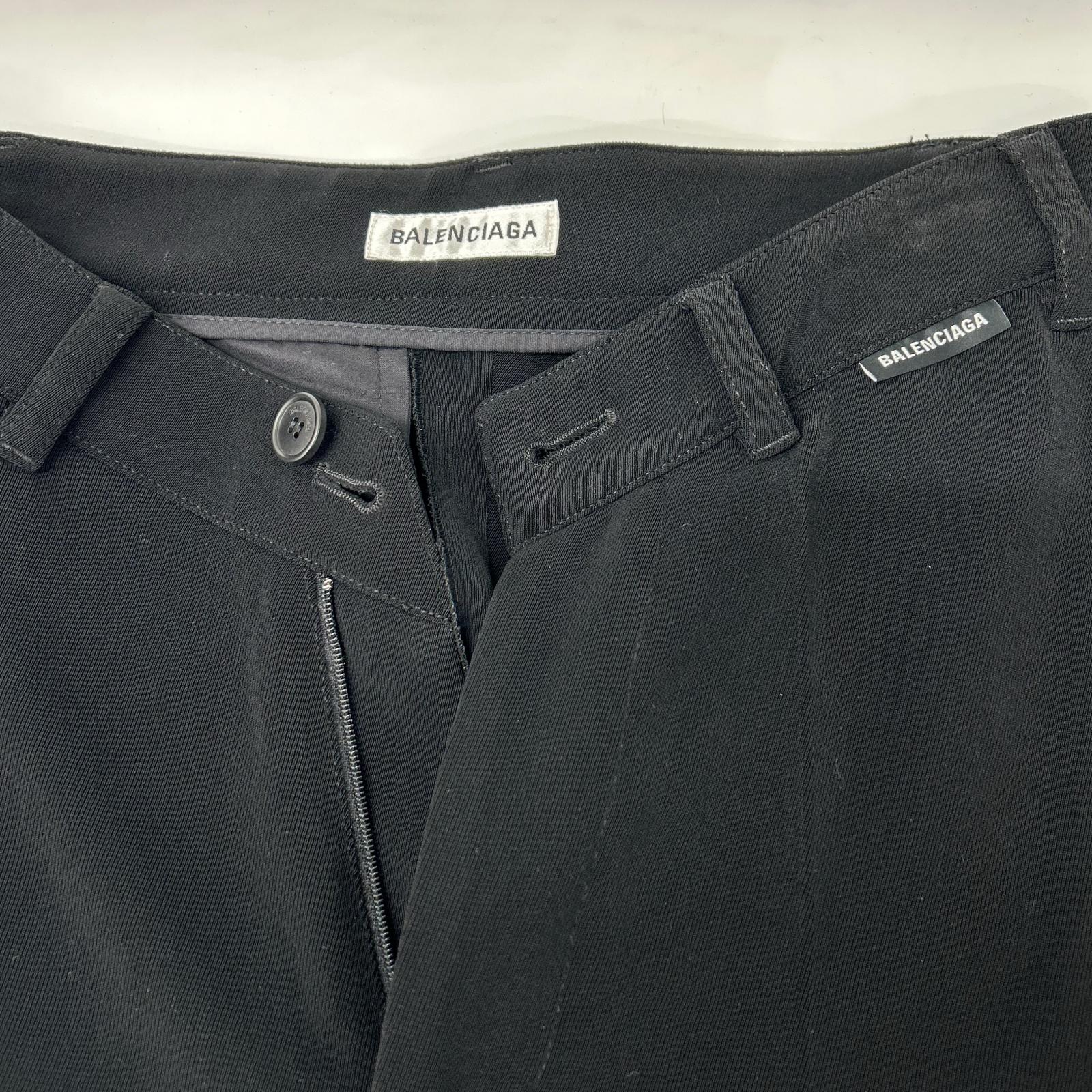BALENCIAGA バレンシアガ 18SS 571621 ブラック タックパンツ ボトムス