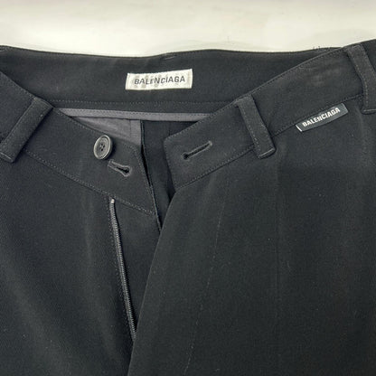 BALENCIAGA バレンシアガ 18SS 571621 ブラック タックパンツ ボトムス