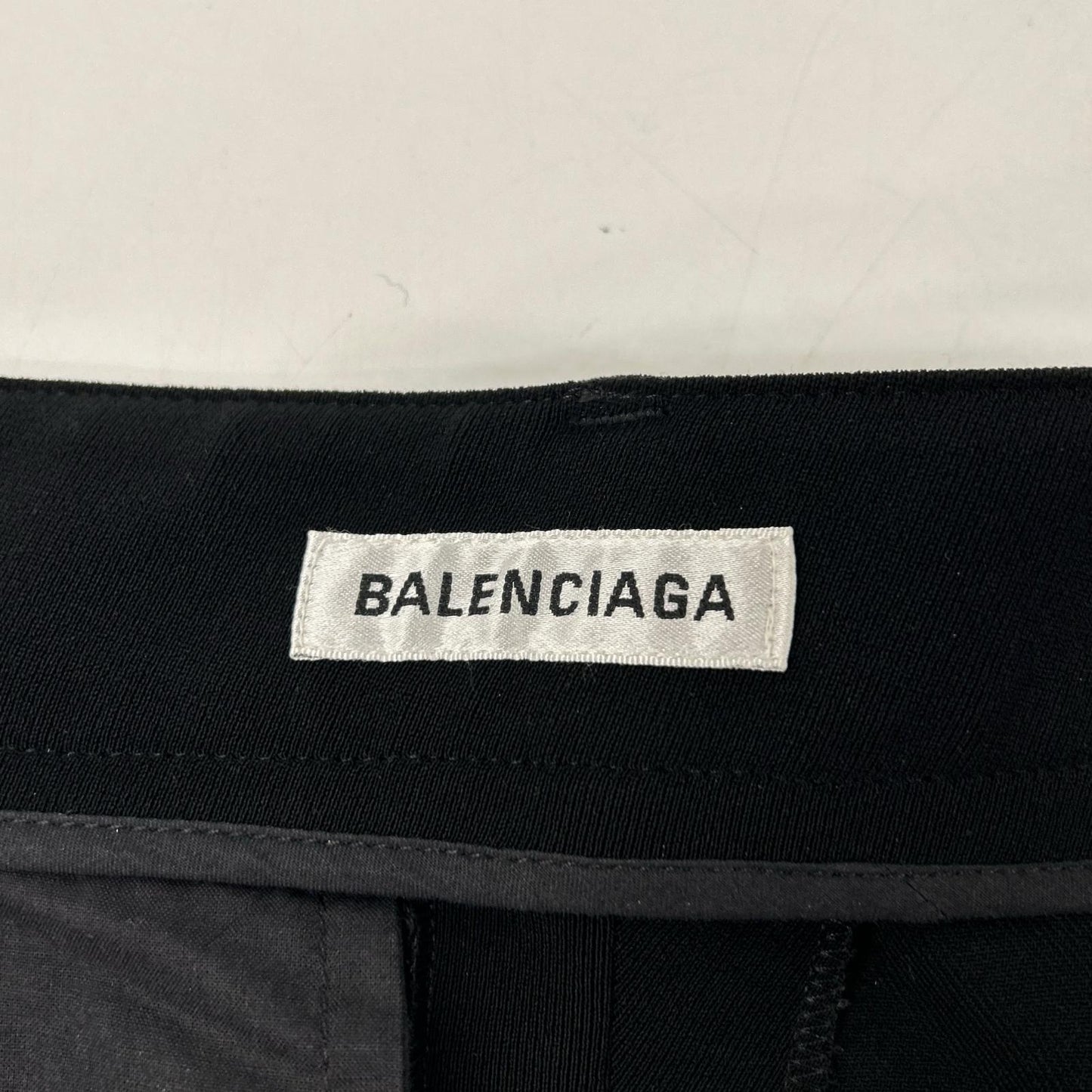 BALENCIAGA バレンシアガ 18SS 571621 ブラック タックパンツ ボトムス