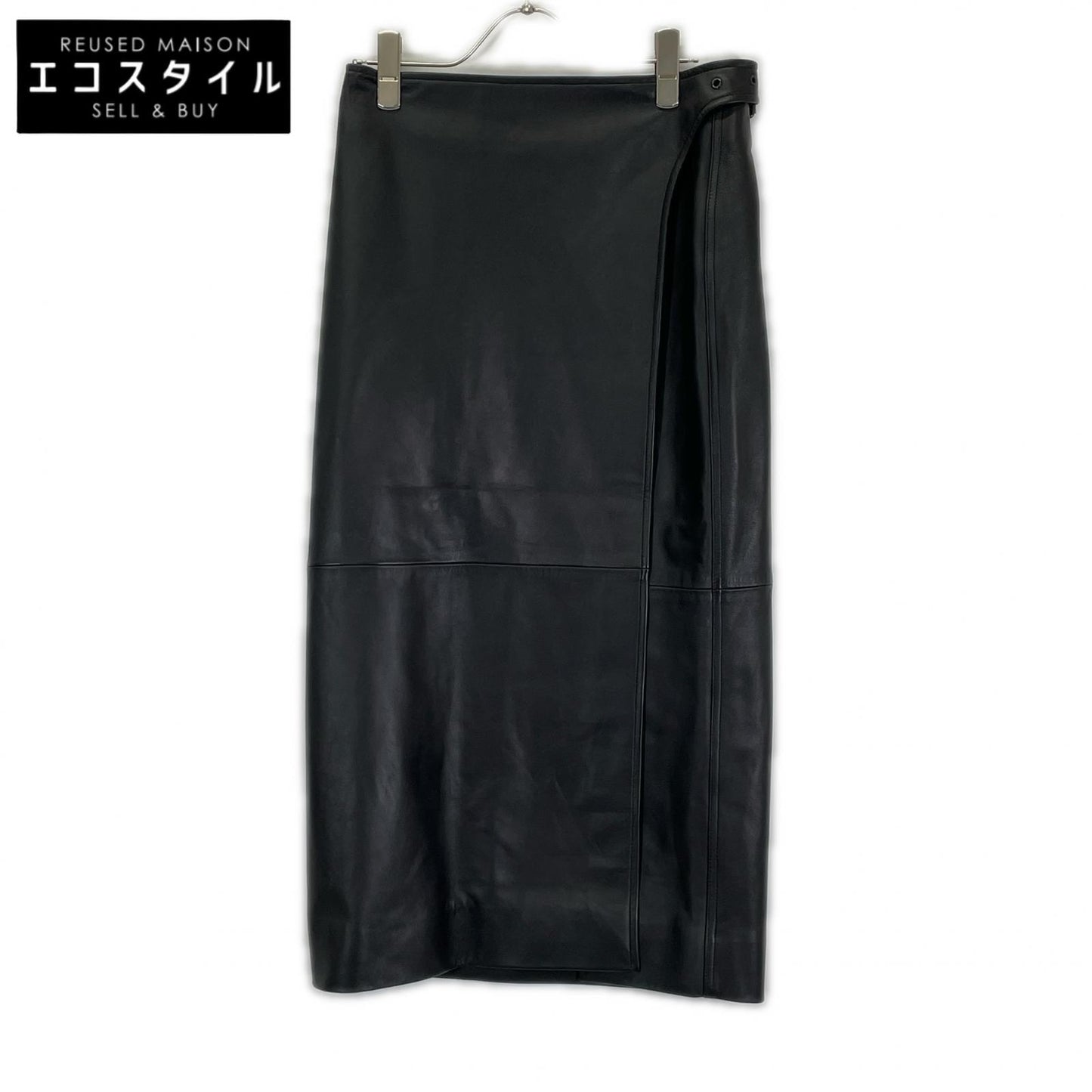 BALENCIAGA バレンシアガ 20年 ブラック 640981 羊革レザースカート スカート