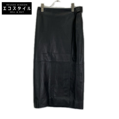 BALENCIAGA バレンシアガ 20年 ブラック 640981 羊革レザースカート スカート