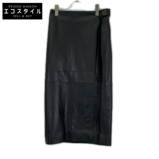 BALENCIAGA バレンシアガ 20年 ブラック 640981 羊革レザースカート スカート