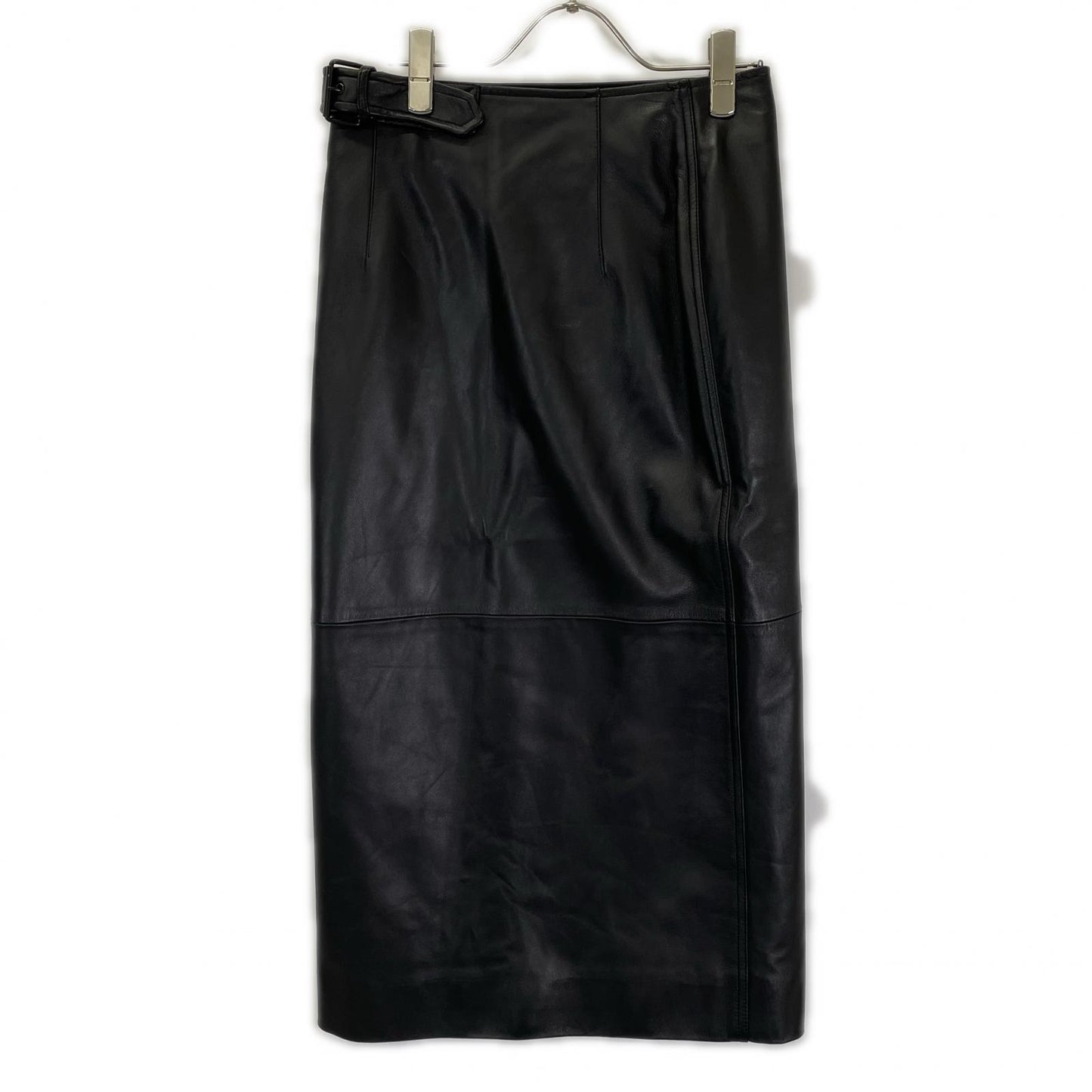 BALENCIAGA バレンシアガ 20年 ブラック 640981 羊革レザースカート スカート