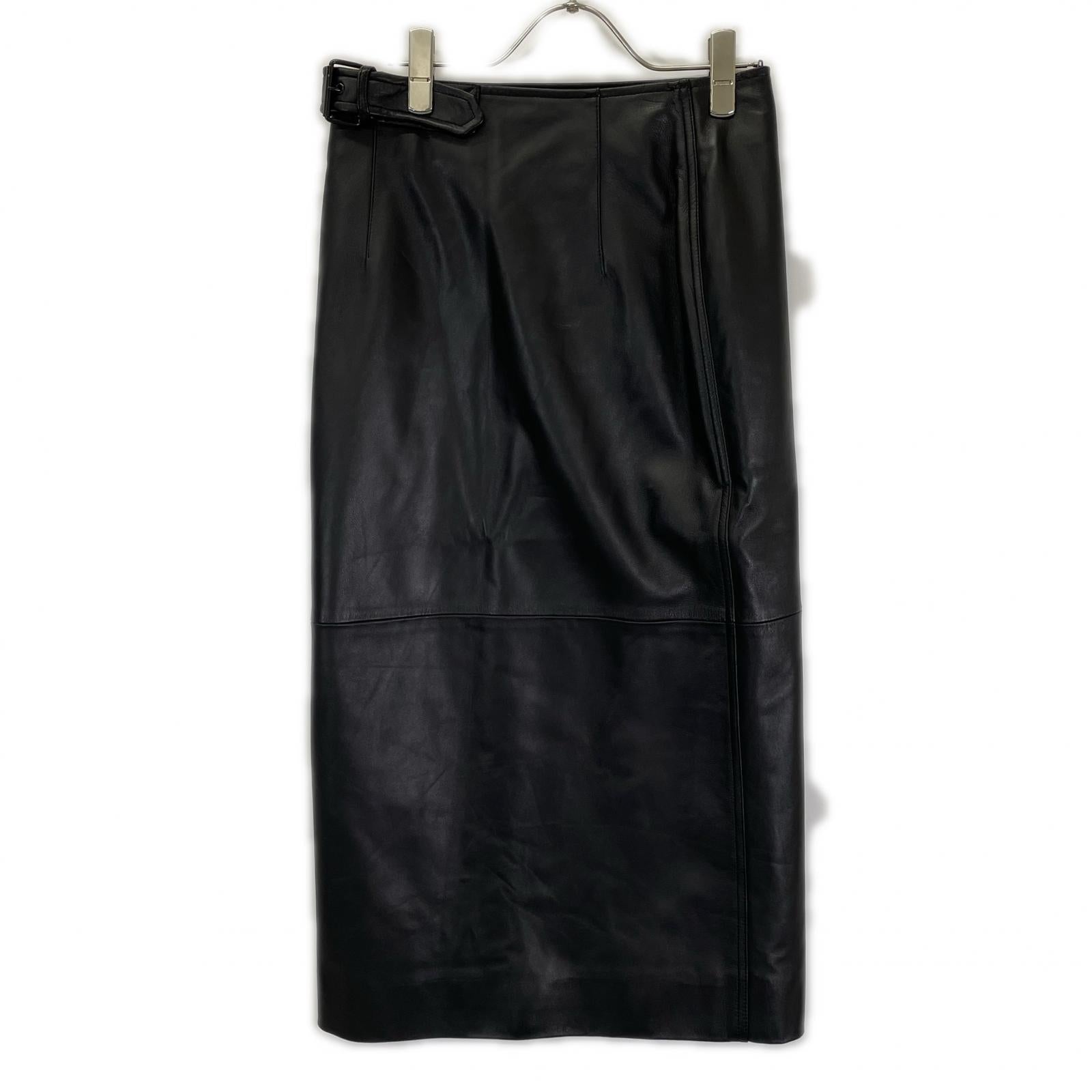 BALENCIAGA バレンシアガ 20年 ブラック 640981 羊革レザースカート スカート