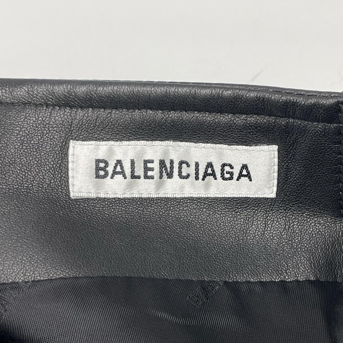 BALENCIAGA バレンシアガ 20年 ブラック 640981 羊革レザースカート スカート