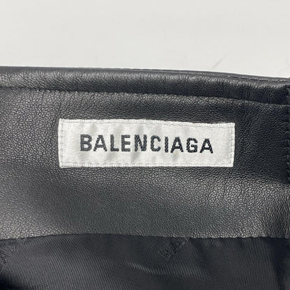 BALENCIAGA バレンシアガ 20年 ブラック 640981 羊革レザースカート スカート