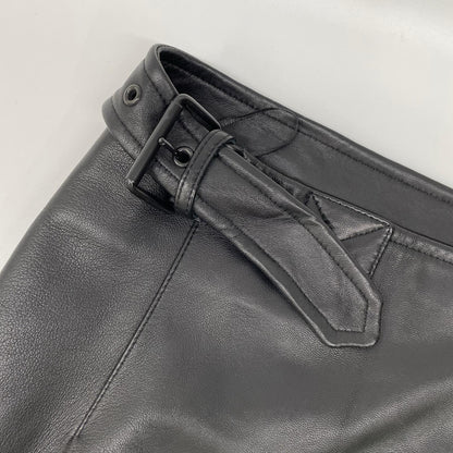 BALENCIAGA バレンシアガ 20年 ブラック 640981 羊革レザースカート スカート