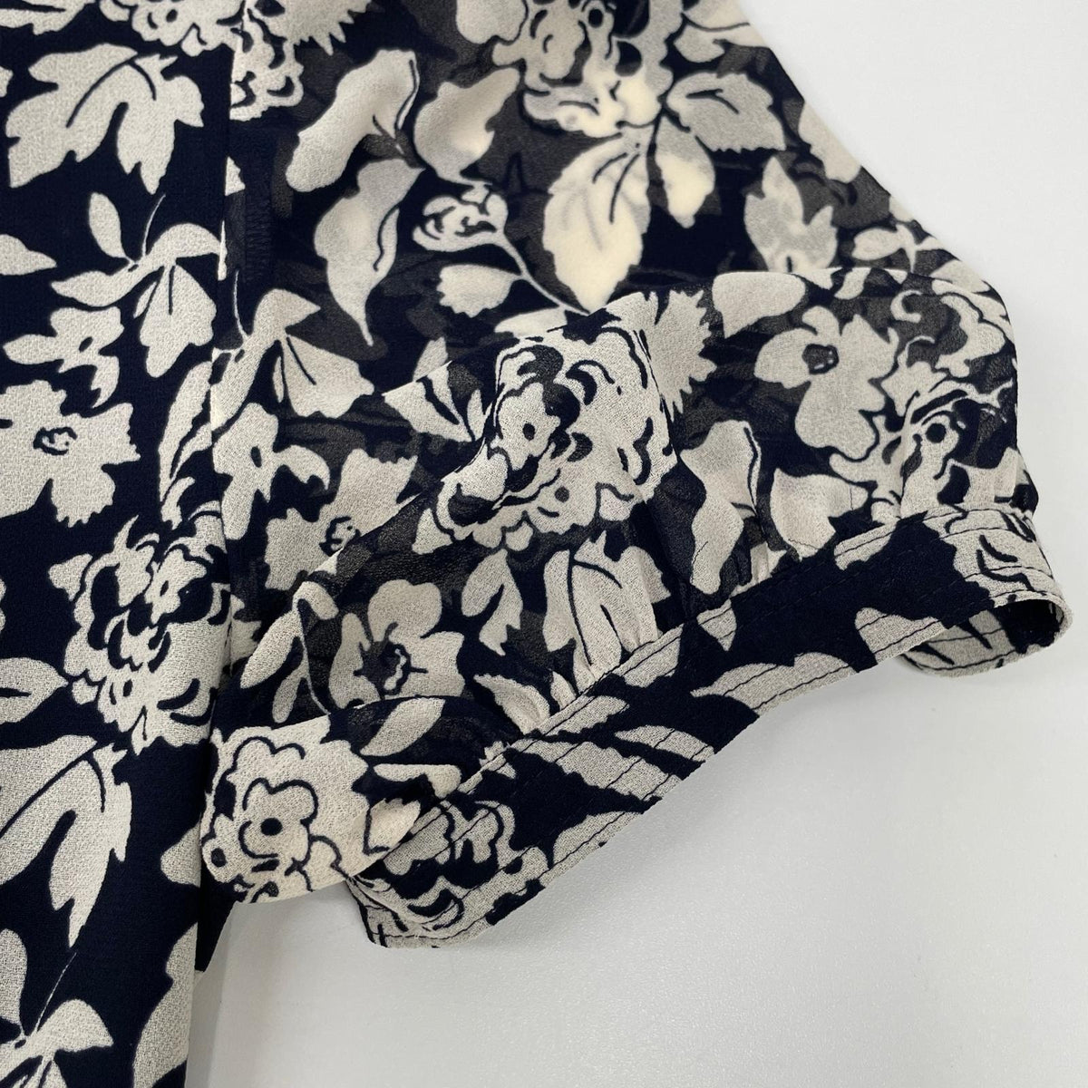 POLObyRalphLauren ポロラルフローレン ネイビー 花総柄 ベルト付き ノースリーブワンピース ワンピース