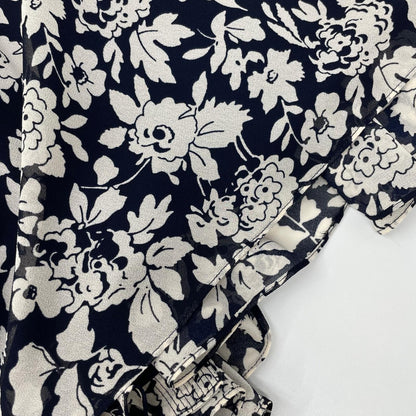 POLObyRalphLauren ポロラルフローレン ネイビー 花総柄 ベルト付き ノースリーブワンピース ワンピース