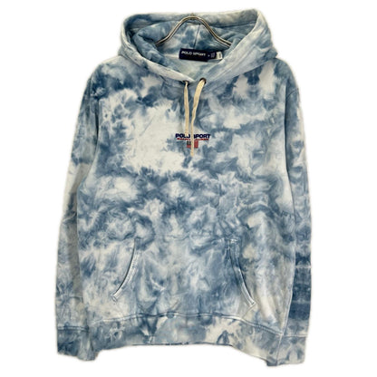 PoloSportRalphLauren ポロスポーツラルフローレン ブルー タイダイ柄 プルオーバーパーカ トップス