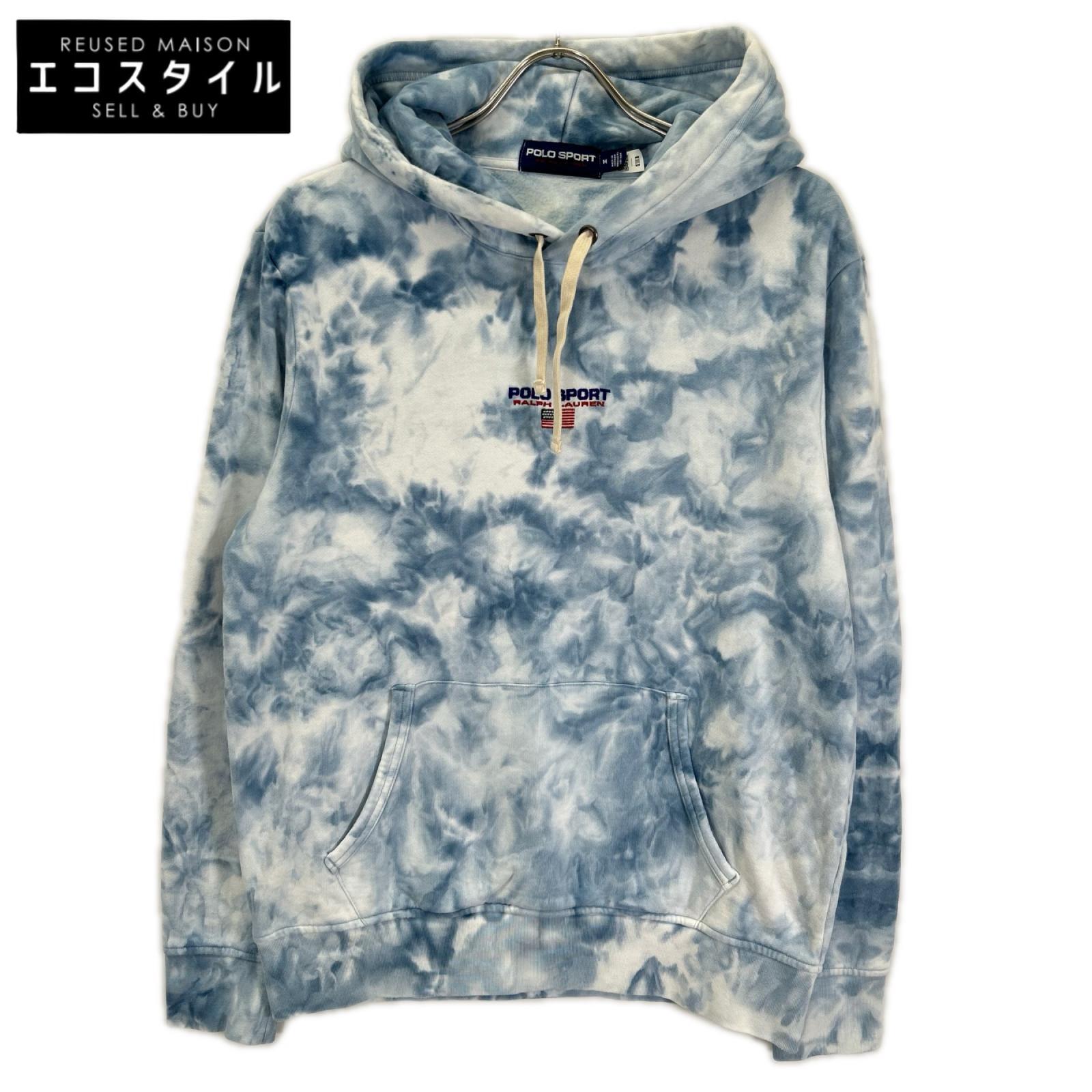 PoloSportRalphLauren ポロスポーツラルフローレン ブルー タイダイ柄 プルオーバーパーカ トップス