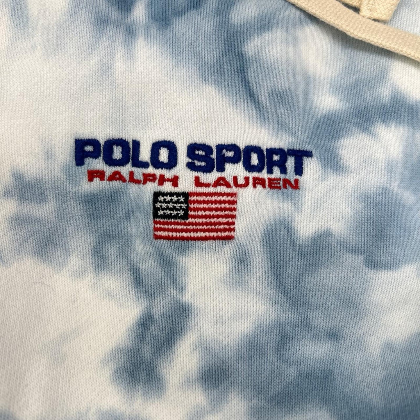 PoloSportRalphLauren ポロスポーツラルフローレン ブルー タイダイ柄 プルオーバーパーカ トップス