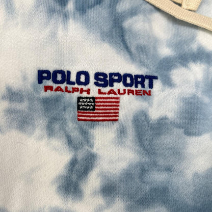 PoloSportRalphLauren ポロスポーツラルフローレン ブルー タイダイ柄 プルオーバーパーカ トップス
