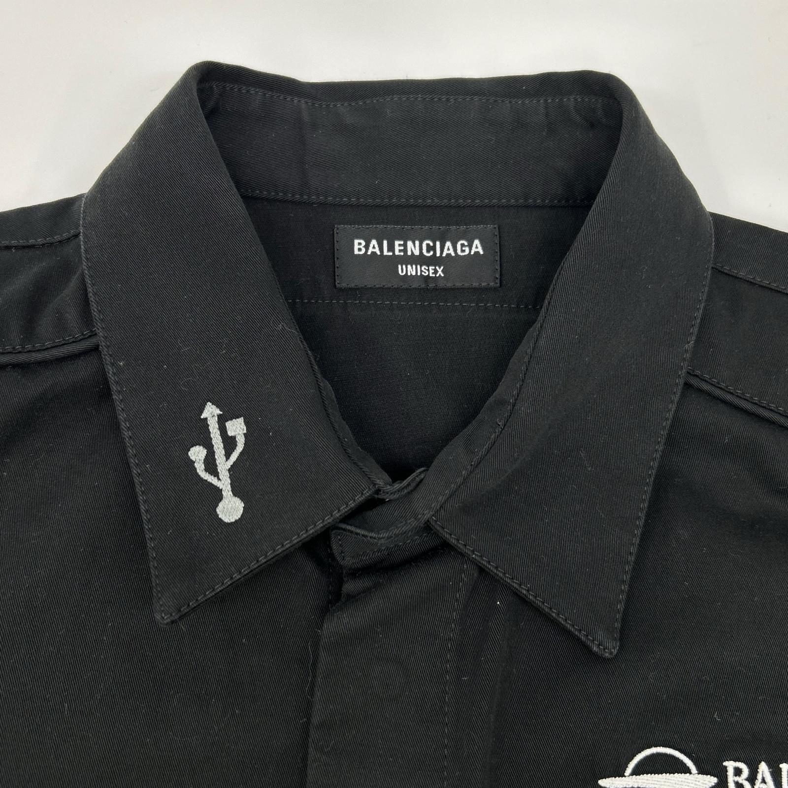 BALENCIAGA バレンシアガ 21AW 663057 ブラック ゲーマーロゴ 半袖シャツ トップス