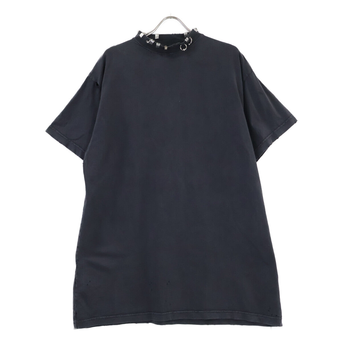 BALENCIAGA バレンシアガ 【国内正規/23年製】761460 Pierced オーバーサイズ ピアス装飾 ダメージ加工 半袖Tシャツ トップス