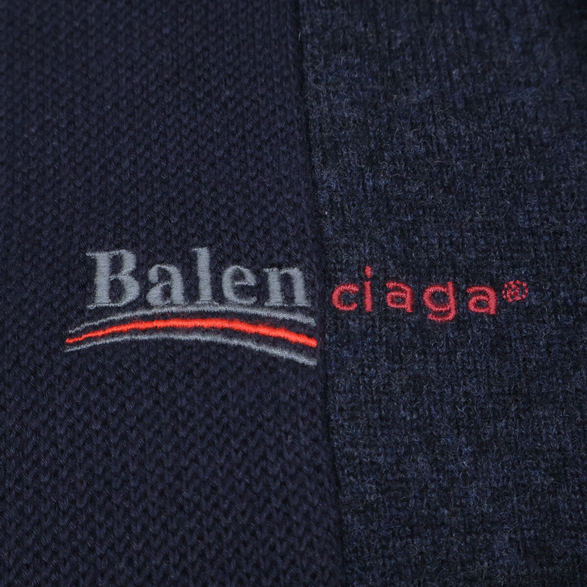 BALENCIAGA [Domestic authentic] 657327 Striped Fringe V-Neck Knit Sweater Top