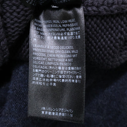 BALENCIAGA [Domestic authentic] 657327 Striped Fringe V-Neck Knit Sweater Top