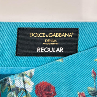 DOLCE&GABBANA ドルチェアンドガッバーナ GYJCCD ブルー 花総柄 パンツ ボトムス