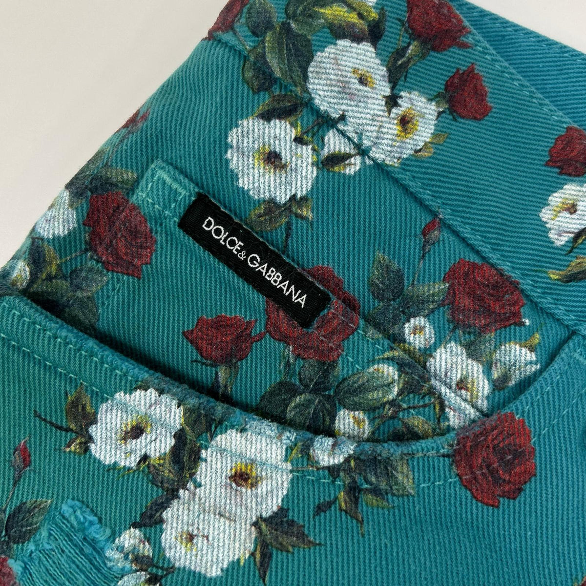 DOLCE&GABBANA ドルチェアンドガッバーナ GYJCCD ブルー 花総柄 パンツ ボトムス