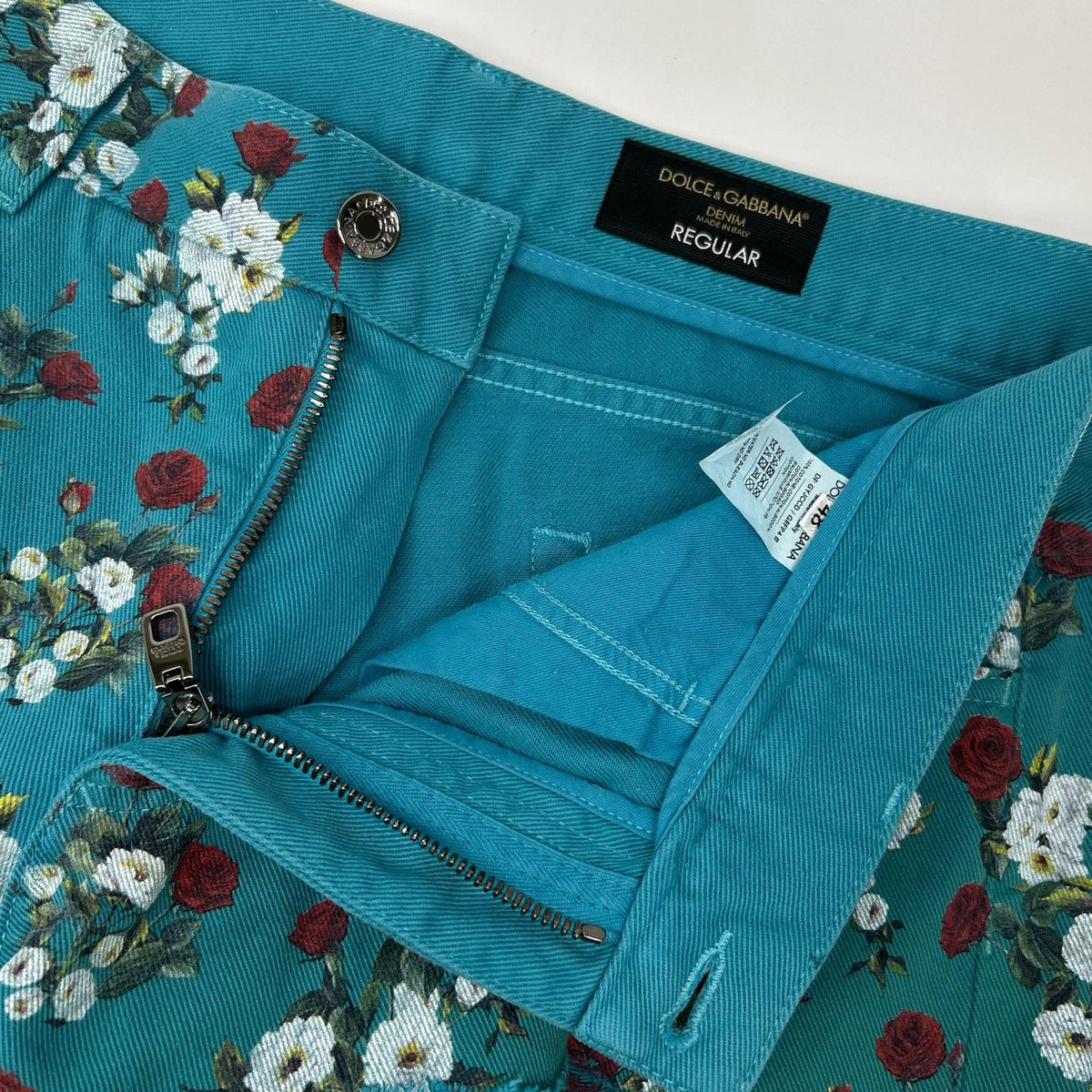 DOLCE&GABBANA ドルチェアンドガッバーナ GYJCCD ブルー 花総柄 パンツ ボトムス