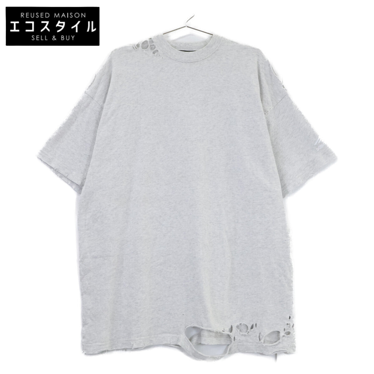 BALENCIAGA バレンシアガ 【国内正規】704056 デストロイ加工 半袖Tシャツ トップス