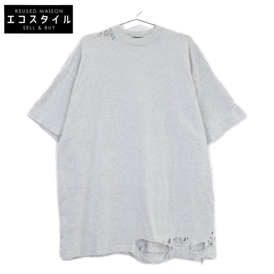 BALENCIAGA バレンシアガ 【国内正規】704056 デストロイ加工 半袖Tシャツ トップス