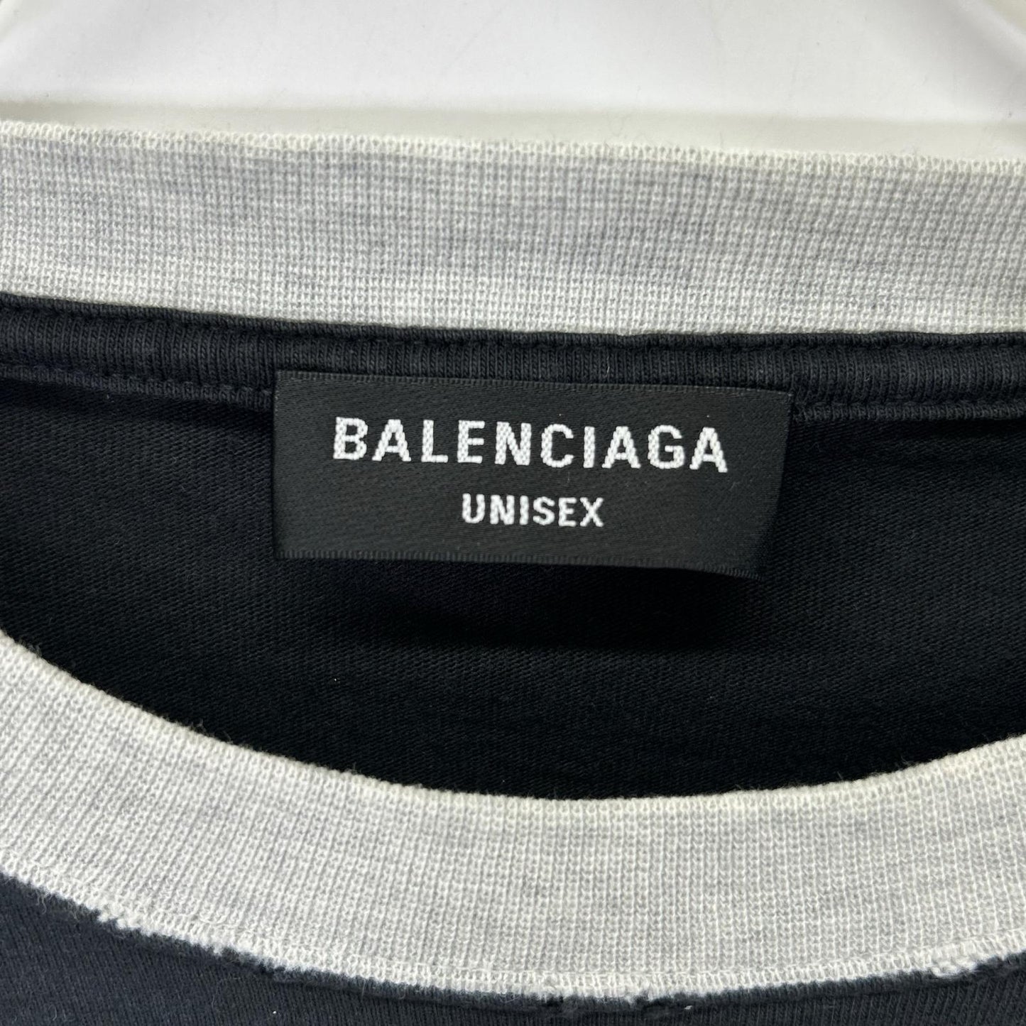 BALENCIAGA バレンシアガ 21SS 699190 ロゴ刺繍UNITY7分袖Tシャツ トップス