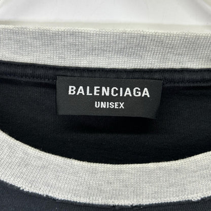 BALENCIAGA バレンシアガ 21SS 699190 ロゴ刺繍UNITY7分袖Tシャツ トップス
