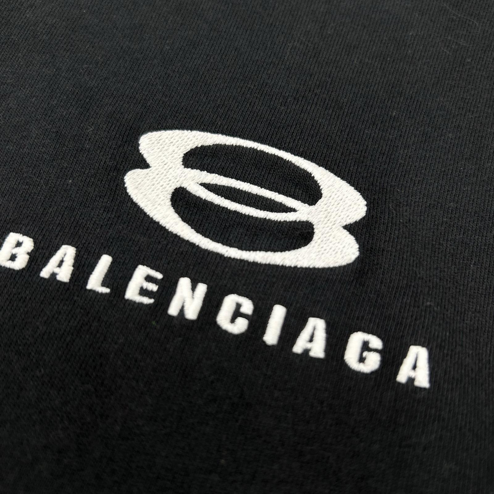BALENCIAGA バレンシアガ 21SS 699190 ロゴ刺繍UNITY7分袖Tシャツ トップス