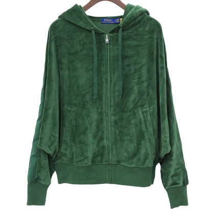 POLObyRalphLauren ポロラルフローレン ベロア ジップアップ パーカー ジャケット レディース グリーン S ジャケット