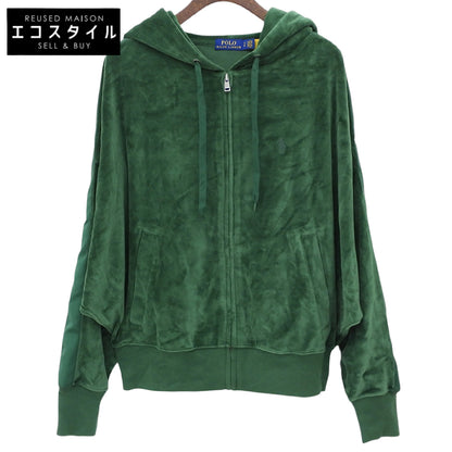 POLObyRalphLauren ポロラルフローレン ベロア ジップアップ パーカー ジャケット レディース グリーン S ジャケット