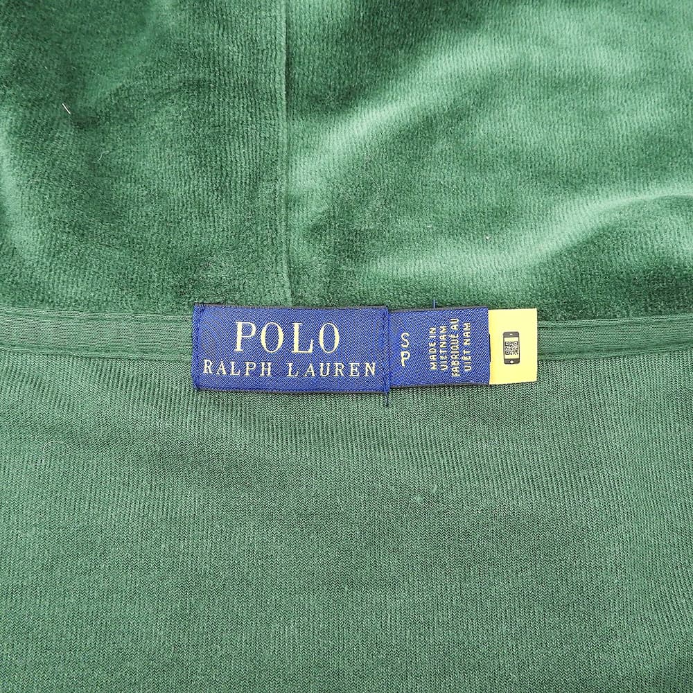 POLObyRalphLauren ポロラルフローレン ベロア ジップアップ パーカー ジャケット レディース グリーン S ジャケット