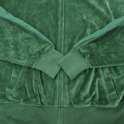 POLObyRalphLauren ポロラルフローレン ベロア ジップアップ パーカー ジャケット レディース グリーン S ジャケット