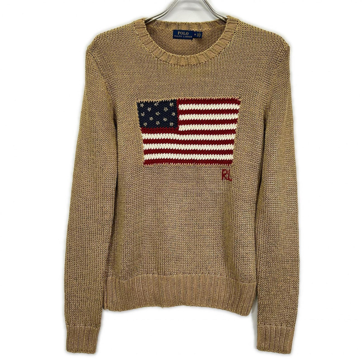 POLObyRalphLauren ポロラルフローレン ゴールド 星条旗 ニットセータ― トップス