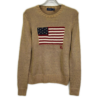 POLObyRalphLauren ポロラルフローレン ゴールド 星条旗 ニットセータ― トップス