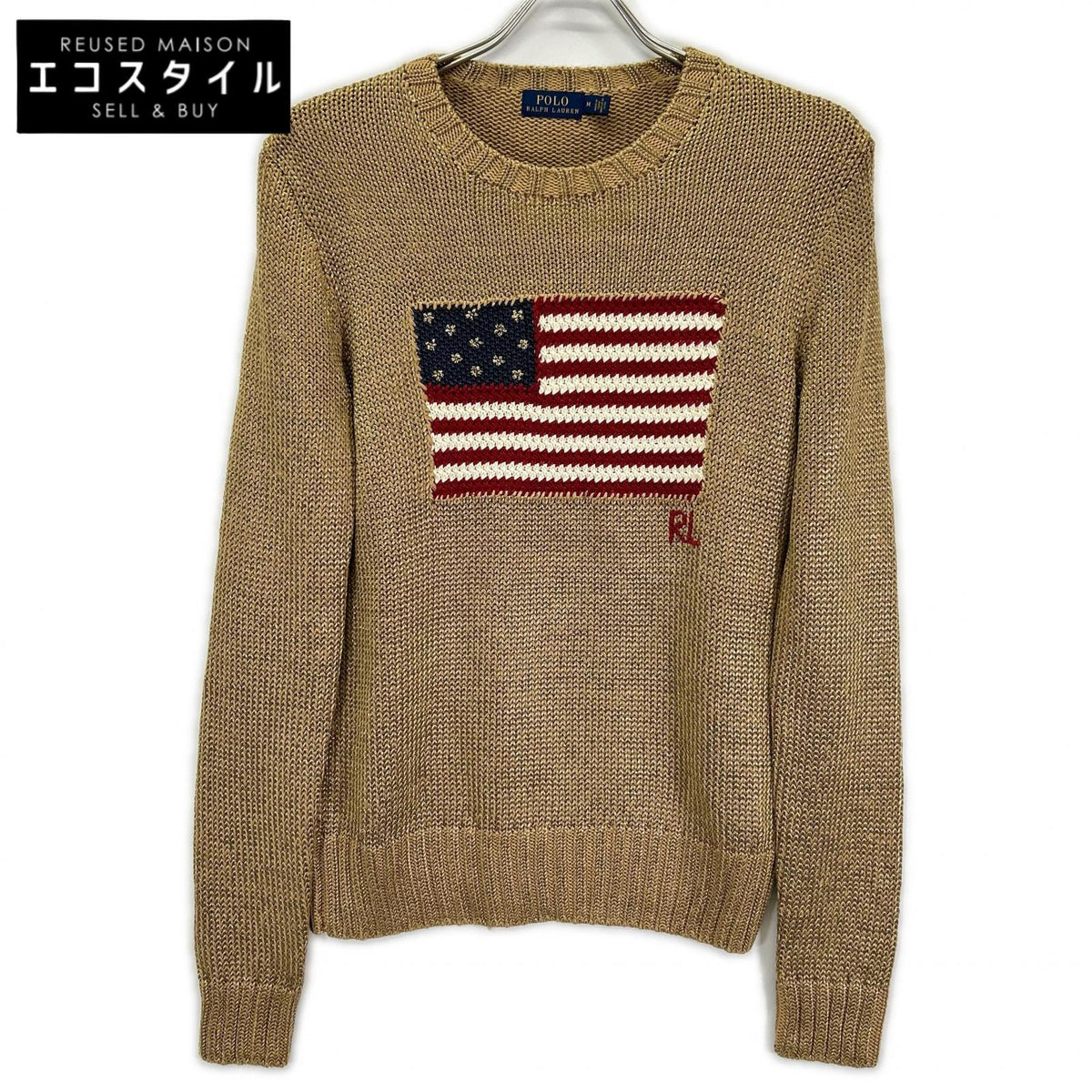 POLObyRalphLauren ポロラルフローレン ゴールド 星条旗 ニットセータ― トップス
