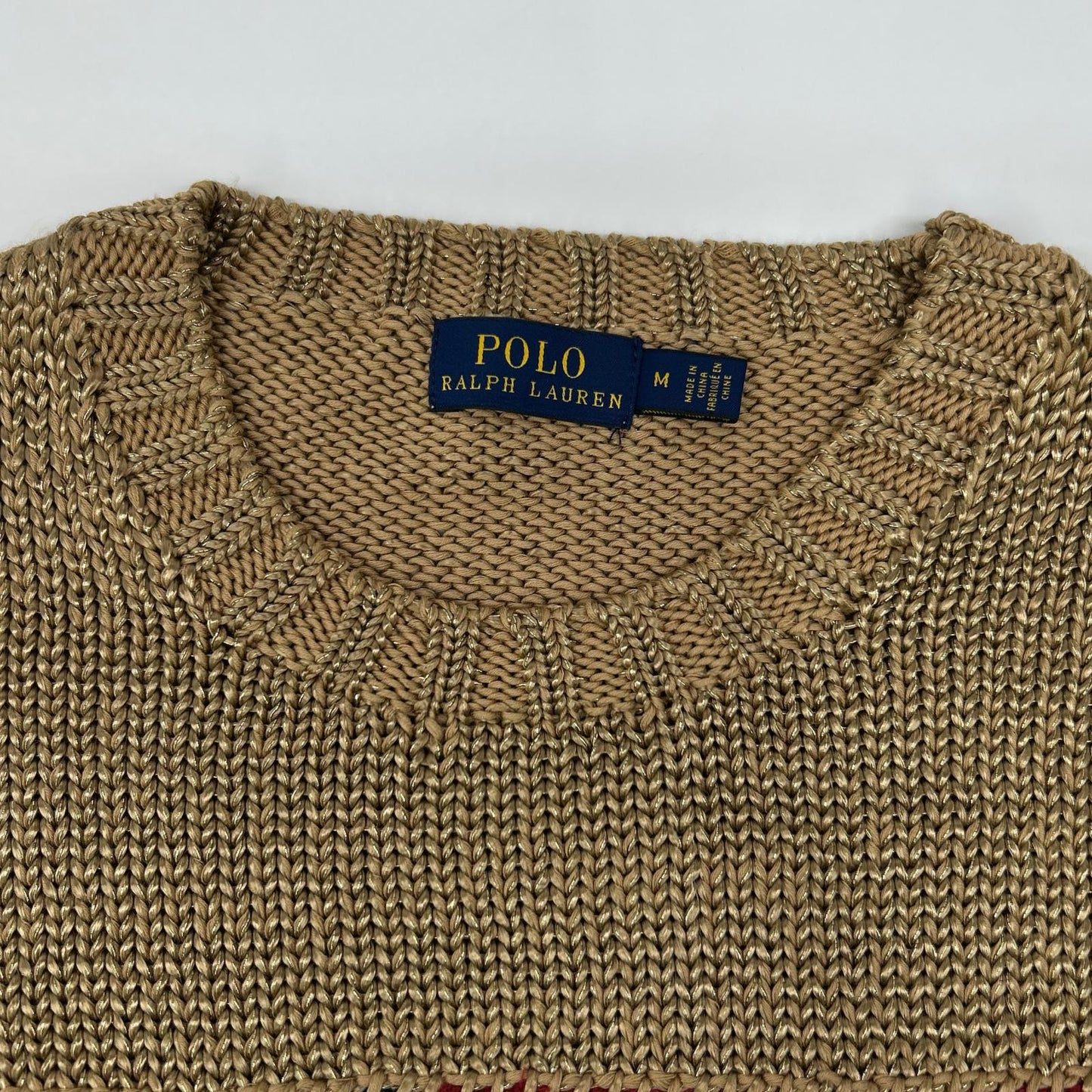 POLObyRalphLauren ポロラルフローレン ゴールド 星条旗 ニットセータ― トップス