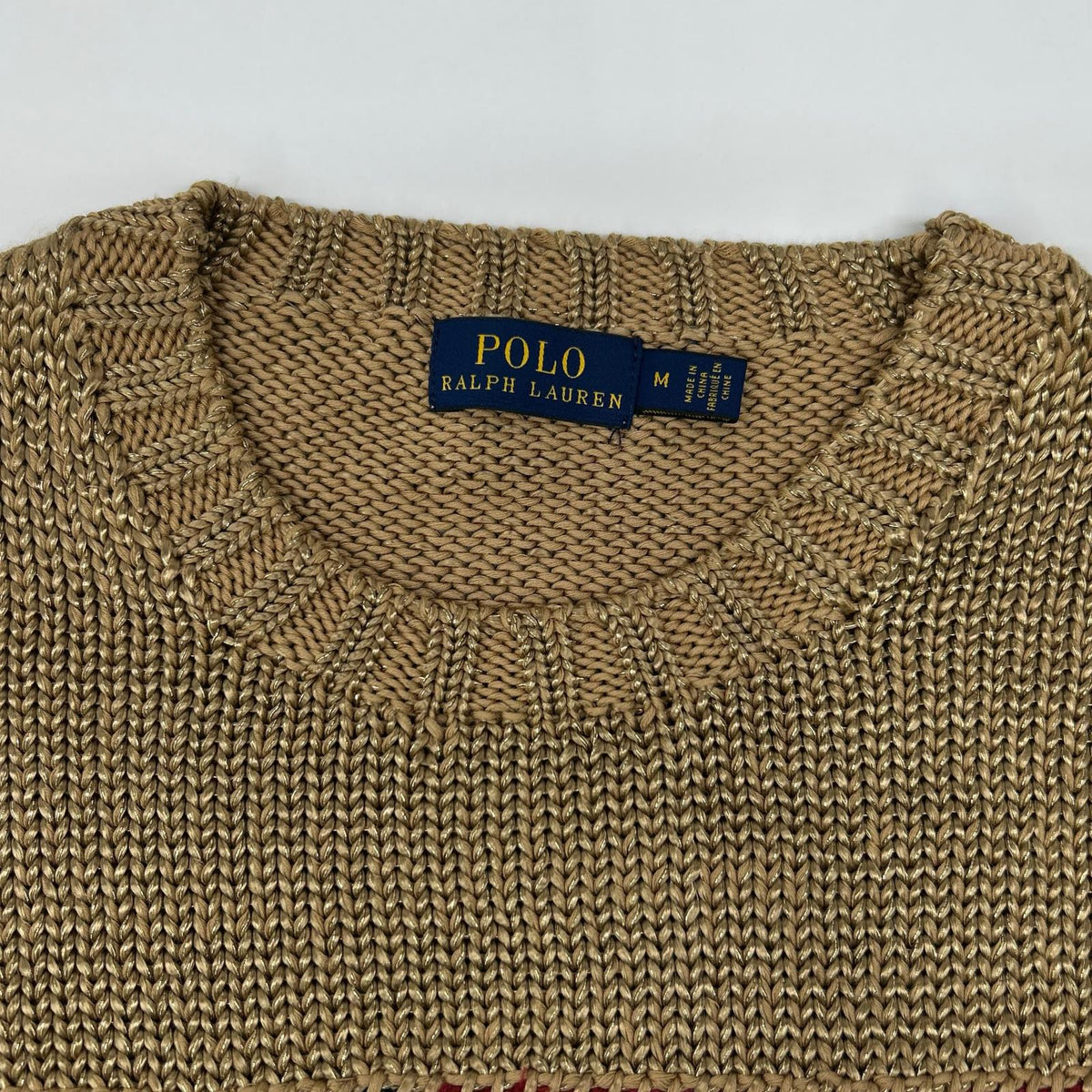 POLObyRalphLauren ポロラルフローレン ゴールド 星条旗 ニットセータ― トップス