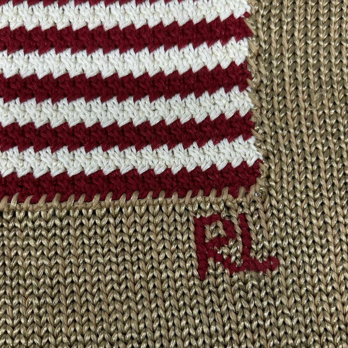 POLObyRalphLauren ポロラルフローレン ゴールド 星条旗 ニットセータ― トップス