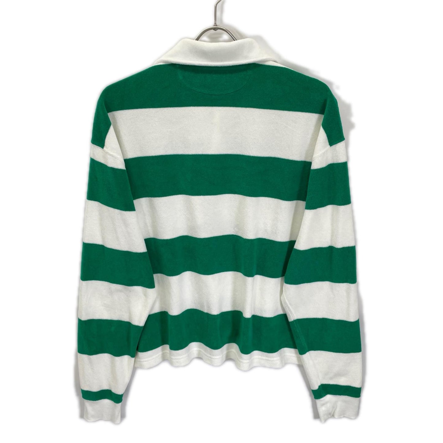 POLObyRalphLauren ポロラルフローレン グリーン×ホワイト パイル生地 ボーダートップスシャツ トップス