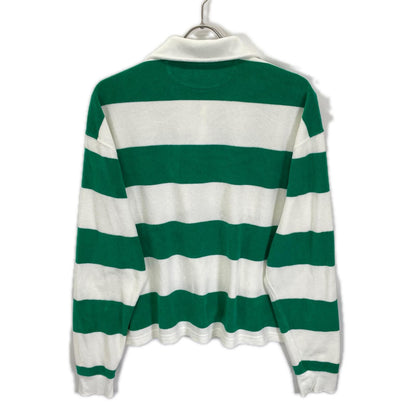 POLObyRalphLauren ポロラルフローレン グリーン×ホワイト パイル生地 ボーダートップスシャツ トップス