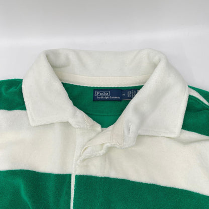 POLObyRalphLauren ポロラルフローレン グリーン×ホワイト パイル生地 ボーダートップスシャツ トップス
